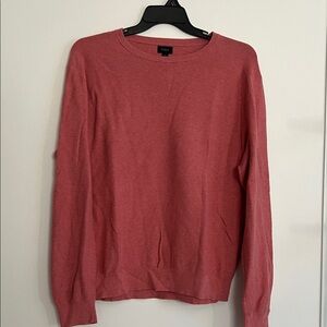 J. Crew Men's Coral Crewneck Sweater 100% Cotton size Large